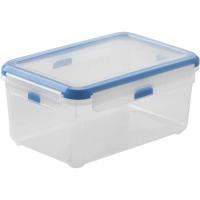 Hermético rectangular plástico transparente/azul Super Lock SP BERNER, 3,1 litros