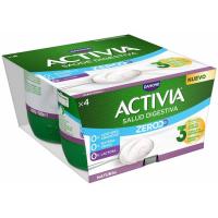 ACTIVIA Triple Zero jogurt naturala, sorta 4x120 g