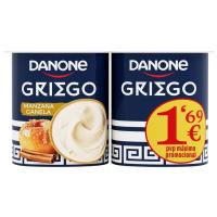 DANONE sagar eta kanelazko jogurt grekoa, sorta 4x110 g