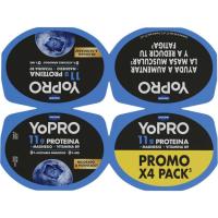 Yogur de proteína con arándanos YOPRO, pack 4x120 g