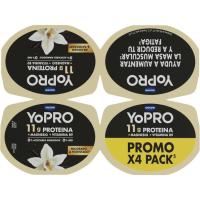 Leche fermentada sabor vainilla YOPRO, pack 4x120 g