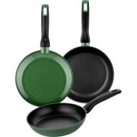 Sartén de aluminio forjado Forest, apta para todo tipo de cocinas MONIX, Ø18, 22 y 26 cm, pack 3 uds