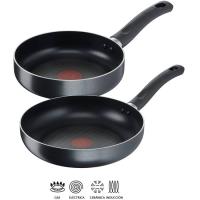 Sartén aluminio, apta para todo todo tipo de cocinas TEFAL, set Ø20  y 26 cm