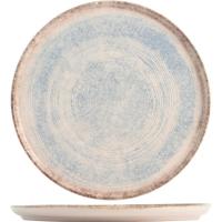 Fuente o plato de cerámica azul cierlo y marrón Artisanal Sky, Ø27 cm