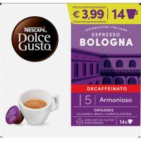 Café espresso descafeinado Bolonia DOLCE GUSTO, caja 14 uds