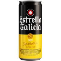 Cerveza sin gluten ESTRELLA GALICIA, lata 33 cl