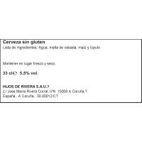 Cerveza sin gluten ESTRELLA GALICIA, lata 33 cl