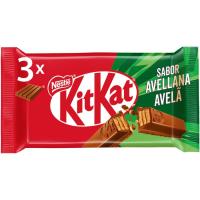 Barrita de avellana KIT KAT, pack 3x41,5 g