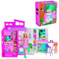 Barbie con apartamento 4 estancias, 4 áreas de juego, edad rec: +3 años BARBIE