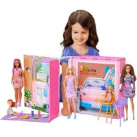 Barbie con apartamento 4 estancias, 4 áreas de juego, edad rec: +3 años BARBIE