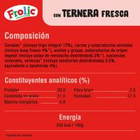 Alimento con ternera perro mediano adulto FROLIC, bolsa 2,6 kg