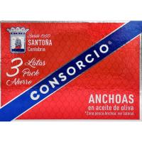 Anchoa en aceite de oliva CONSORCIO, pack 3x29 g