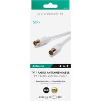 Conexión antena coaxial blanco 90DB 5M 48129 VIVANCO