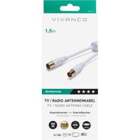 Conexión antena coaxial 100DB Ferrita 1.5M 48119 VIVANCO