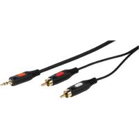 Conexión audio 2XRCA(M) a 3.5MM(M) 1.5M 46029 VIVANCO