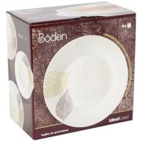 Vajilla de porcelana Böden: llano Ø23cm, hondo Ø20cm, postre Ø19 IDEALCASA, 12 uds