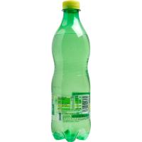Agua mineral natural con gas y limón EROSKI, botella 50 cl