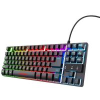 Teclado con cable gaming, metalico, con iluminacion, gxt 833 thado TRUST