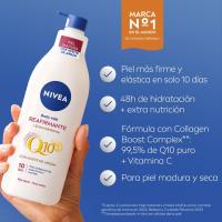 Loción corporal reafirmante Q10 Argán NIVEA, dosificador 400 ml