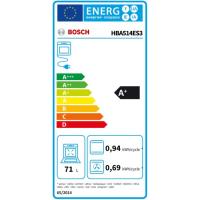 Horno multifunción 71litros con limpieza por Aqualisis  HBA514ES3 BOSCH