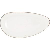 Fuente ovalada de porcelana blanca KASA, 36,7x20x3,6 cm