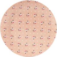 Plato de aperitivo rosa con flores, porcelana KASA, Ø19,3 cm