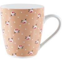 Taza de porcelana rosa con flores, 360 ml KASA, Ø8,5x9,8 cm