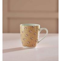 Taza de porcelana rosa con flores, 360 ml KASA, Ø8,5x9,8 cm