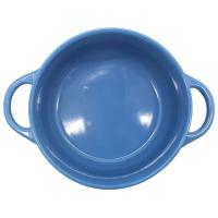 Cocotte azul para horno, grés KASA, 10,3x13,8x19 cm