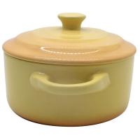 Cocotte amarilla para horno, grés KASA, 10,3x13,8x19 cm