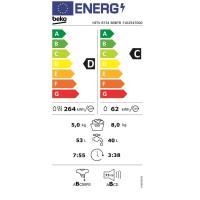 BEKO HITV8734BOBTR garbigailu eta lehorgailu integragarria, 8/5 kg