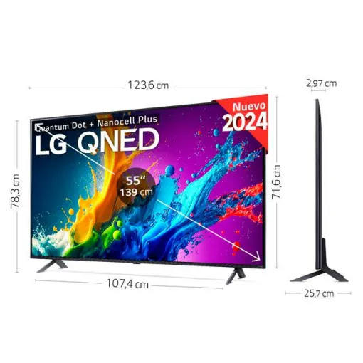 Televisión Qned 55" 4K UHD Smart 55QNED80T6A LG