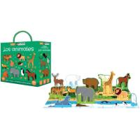 Box Los animales:  Libro + Puzle + 12 figuritas con siluetas, Infantil