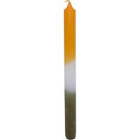 Vela de candelabro en amarillo, blanco y verde, 26 cm KASA, pack 6 uds