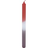 Velas de candelabro en granate, blanco y verde, 26 cm KASA, pack 6 uds