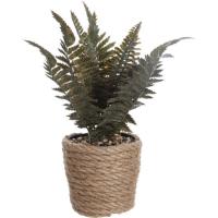 Planta artificial Eucalipto en maceta de mimbre KASA, Ø10x30 cm