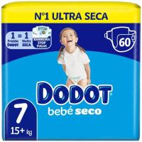 DODOT BEBÉ SECO pixoihala +15 kg, 7 neurria, paketea 60 ale