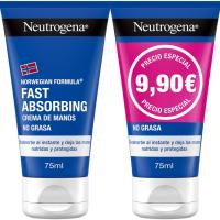 NEUTROGENA xurgapen azkarreko eskuetako krema, sorta 2x75 ml