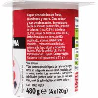EROSKI jogurta basafruituak proteinak, 4x120 g-ko pack-a