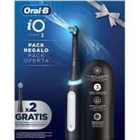 Cepillo Eléctrico iO3 Negro, con Funda de Viaje, 2 recambios ORAL B