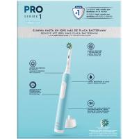 ORAL B Pro1 eskuila elektrikoa, Turkesa, bidaia kutxatila, 2 ordezko