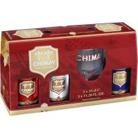 Cerveza CHIMAY, pack 3x33 cl + Copa