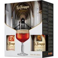 Cerveza holandesa LA TRAPPE, pack 4x50 cl + Copa