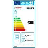 Horno Integrable Multifunción 60 cm blanco HBG536EW3 BOSCH