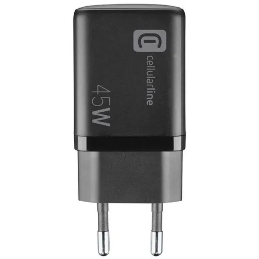Cargador red Multipower negro: USB-C de 45W carga rápida y USB-A 18W CELLULAR LINE
