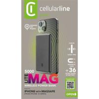 CELLULAR LINE PBMAGSLIM5000WIRD Magsafe kanpoko bateria grisa, PowerbanK 5000 mAH