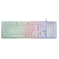 Teclado con ratón y alfombrilla, blanco, Premium MCPX MARS GAMING