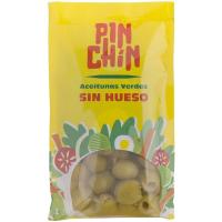 Aceituna de manzanilla verdes sin hueso PIN CHÍN, bolsa 75 g