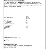 Mantequilla fácil de untar sal marina ARIAS, tarrina 235 g