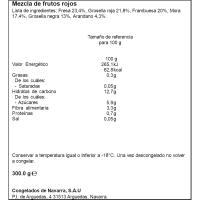 NAFARROAKO FRUITU GORRI IZOZTUAK, 300 g-ko poltsa